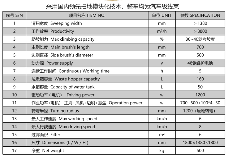 洁路宝驾驶江达扫地机1400